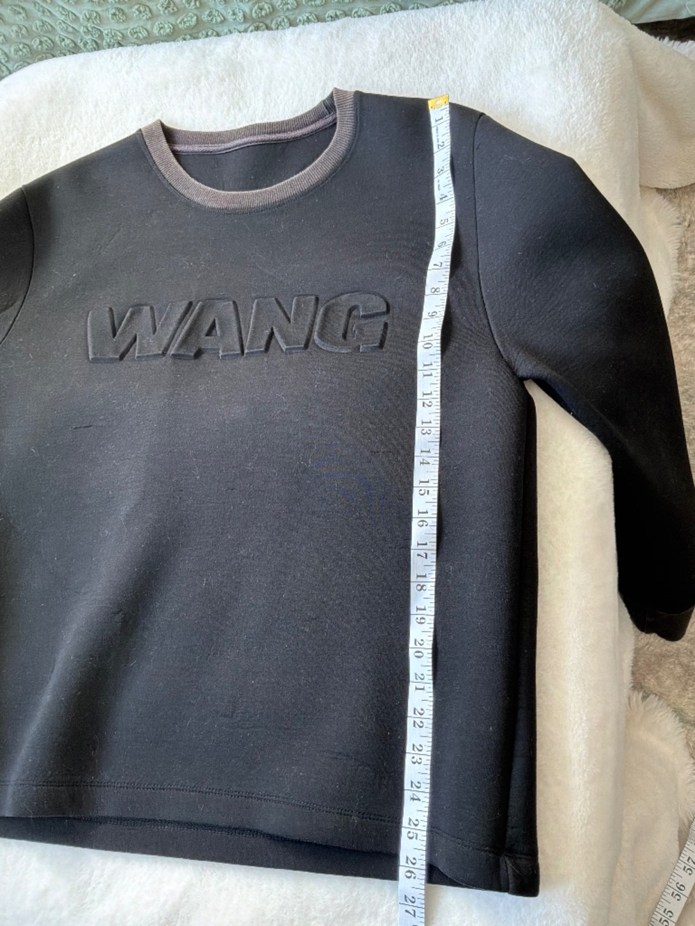 Alexander Wang x H&M Neoprene Scuba Sweatshirt 3D Logo Men’s Black Size Small - Picture 3 of 8